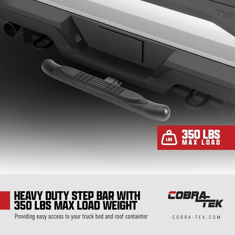 Cobra-Tek Heavy-Duty Trailer Hitch Step – Fits 2 Inch Receiver, Tow Hitch Step for Truck, SUV, or Jeep – Anti-Slip Rear Bumper Step for Easy Access to Cargo and Roof - Image 3
